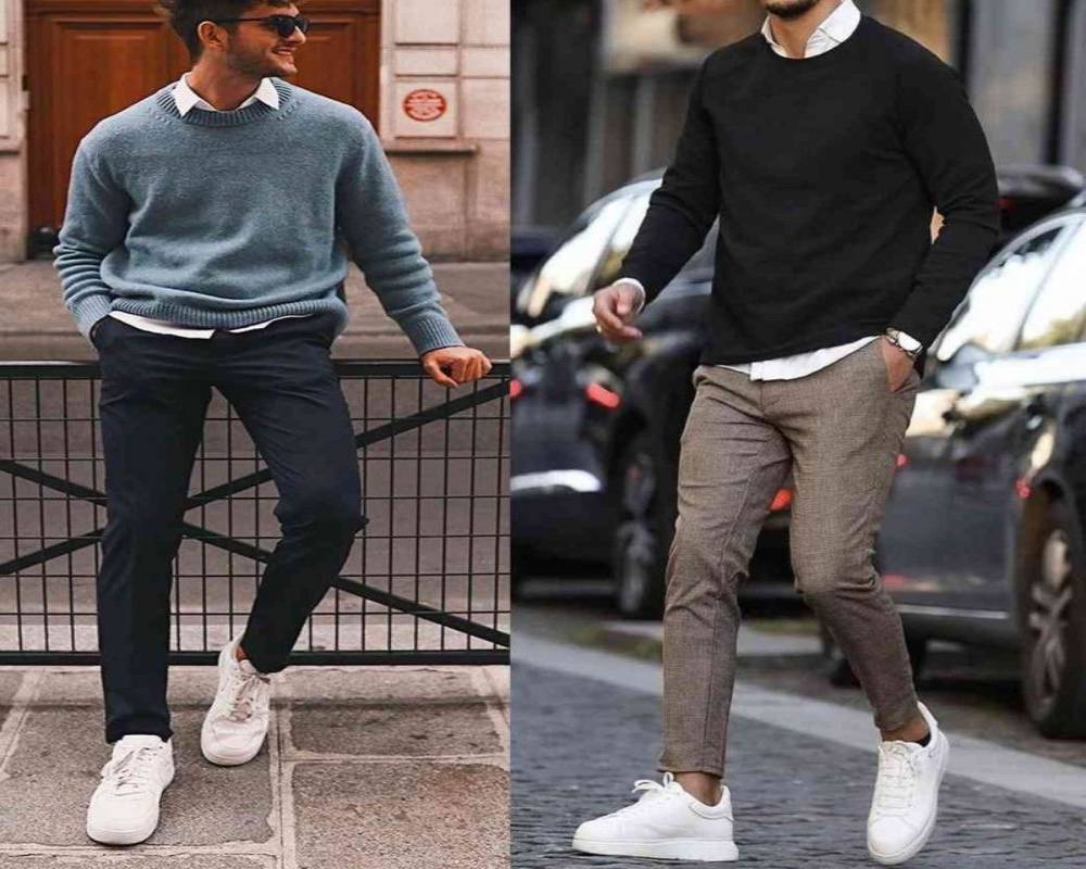 Áo sơ mi kết hợp cùng áo sweater